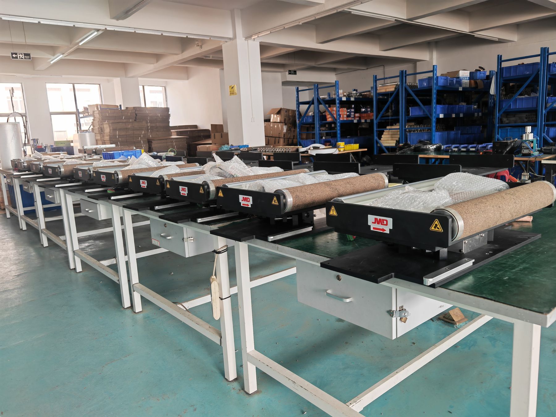 Guide frames awaiting testing
